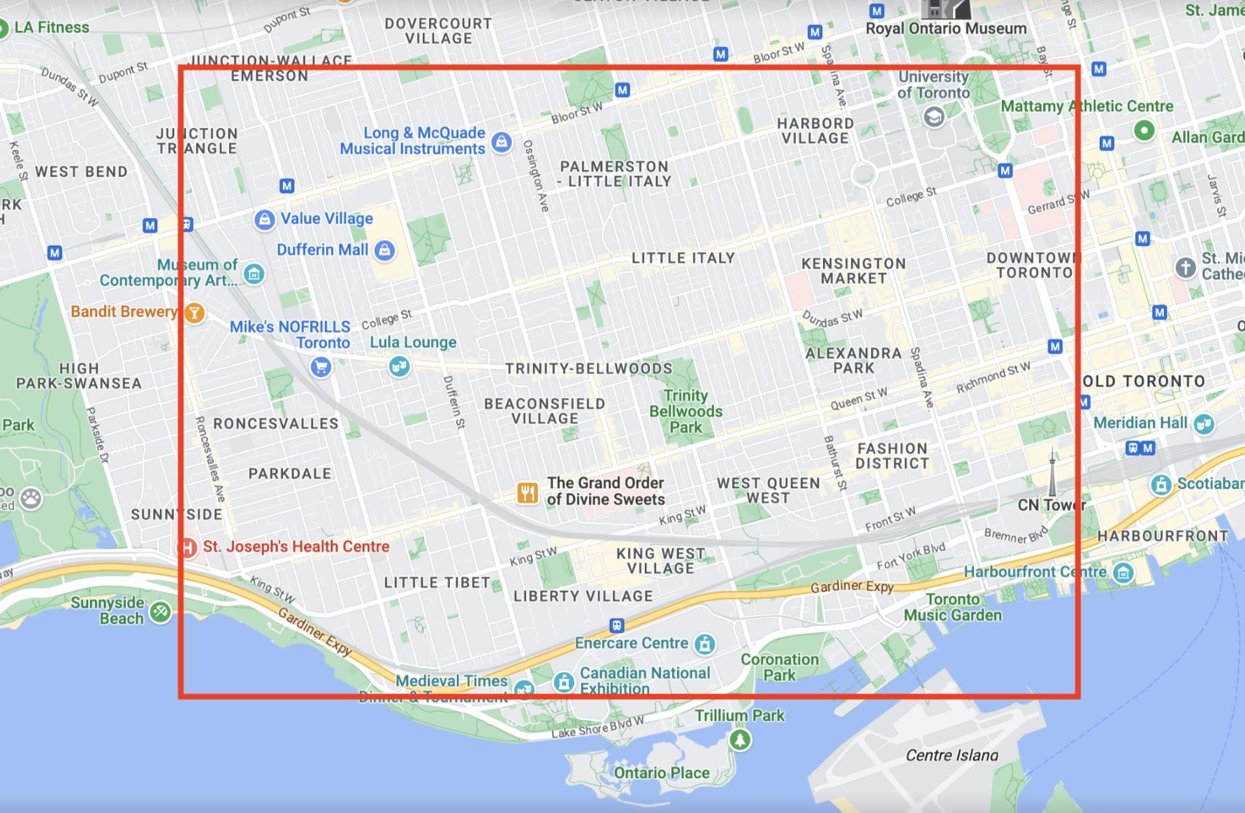 Toronto Merch Map